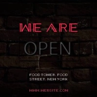 Store shop opening Square (1:1) template