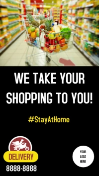 Stores Delivery supermarket Instagram Story template