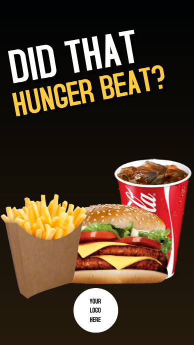 Stories Fries, burger and Coke Instagram Story template