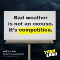 Storm Billboard Sign Positive Message Instagram 帖子 template
