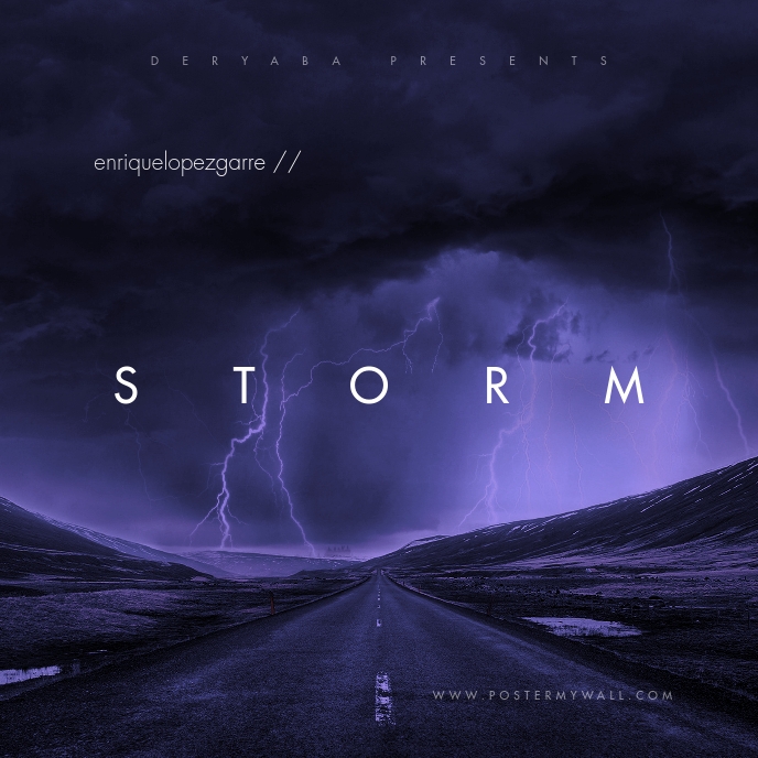 Storm Clouds Road Dark Mixtape Cd Cover Template Postermywall
