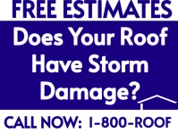 Storm Damage Roofing Sign template