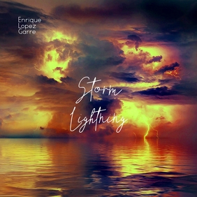 Dark Clouds Lightning Album CD Cover Music Template | PosterMyWall