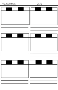 Storyboard design template Tabloid