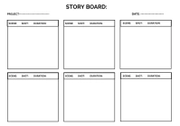 STORYBOARD TEMPLATE BLACK AND WHITE A4