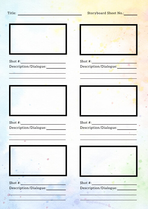 Storyboard Template A4