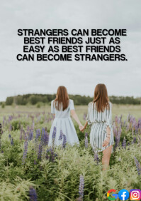 STRANGER AND FRIENDS QUOTE TEMPLATE A1