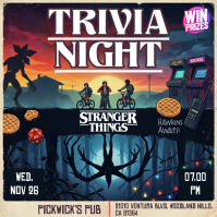 Stranger Things Trivia Night Instagram Post template