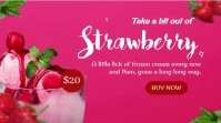 Strawberry Cream Video Template Display digitale (16:9)