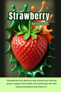 STRAWBERRY Poster template