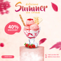 Wit Ice Cream Promotion Square Template
