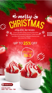 Strawberry Ice Cream Instagram Story template