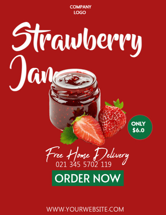 Strawberry jam Template | PosterMyWall