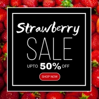 strawberry sale Logo template
