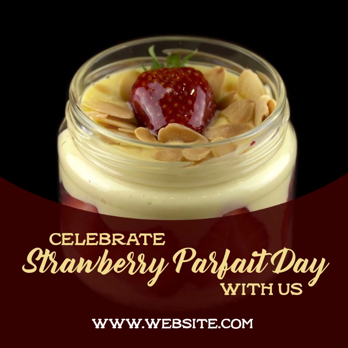 Parfait Front Design Copy of Strawberry Parfait day | PosterMyWall