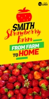 Strawberry Sale Roll Up Banner Ibhana Eligoqekela Phezulu 3' × 6' template