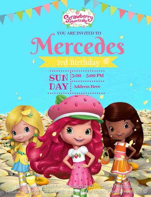 Strawberry Shortcake Template PosterMyWall