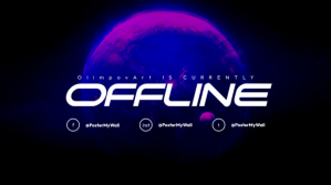 Black Stream Offline Twitch Overlay Template Superposición de Twitch