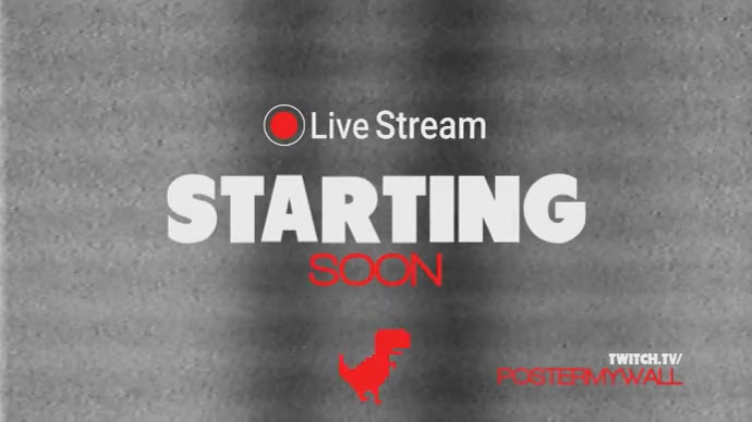 Live Stream Starting Soon Overlay Modelo | PosterMyWall