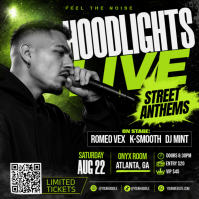 Black Live Music Event Message Instagram Template