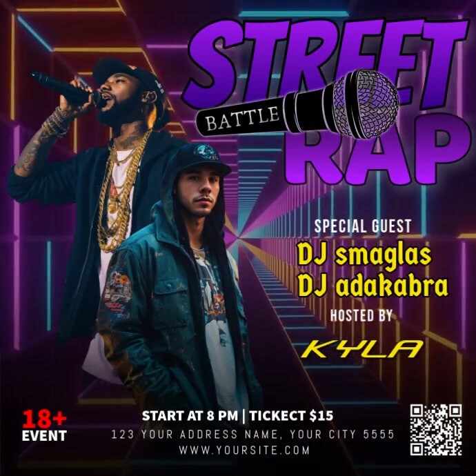 Rap Post Format Street Battle Rap Template | PosterMyWall