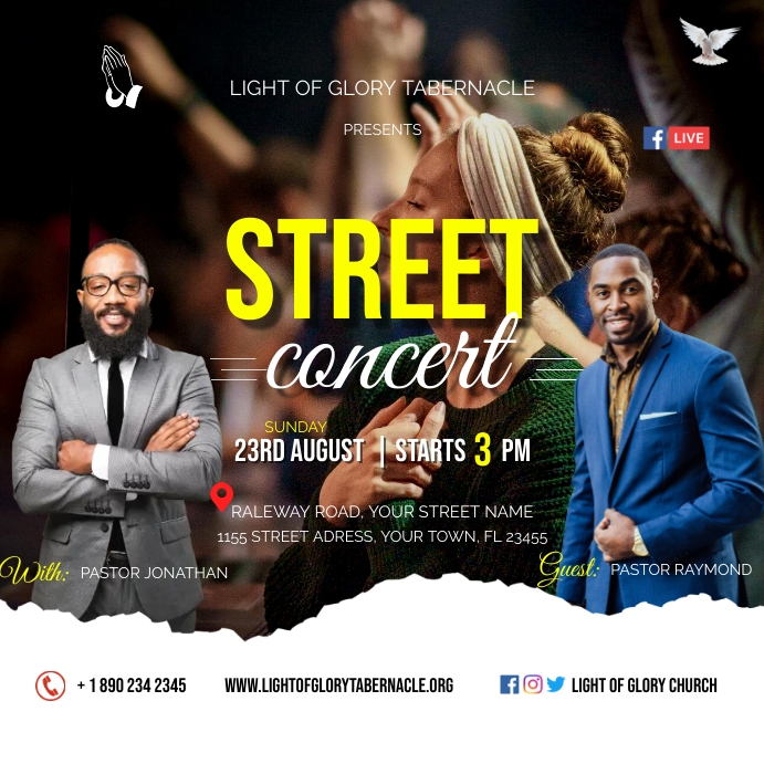 STREET CONCERT POSTER template