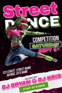Street Dance Competition Póster template