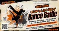 Street Dance Competition Grunge Banner Template Facebook Shared Image