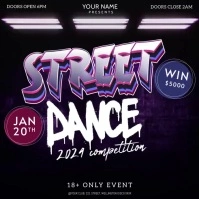 STREET DANCING COMPETITION AD TEMPLATE Instagram Post