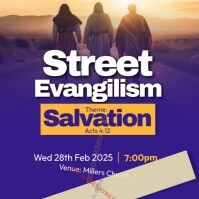 Azul Street Evangelism Event Instagram Plasing Template
