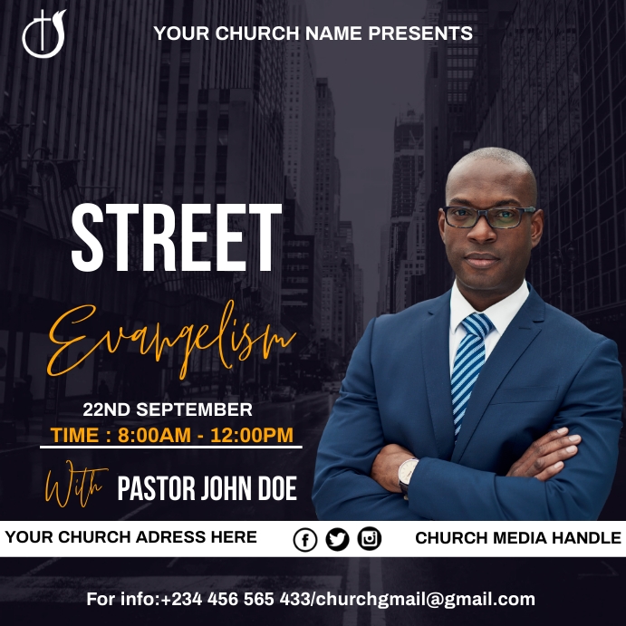 street evangelism Instagram Post template