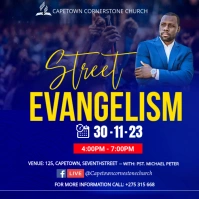 street evangelism event poster template Cuadrado (1:1)