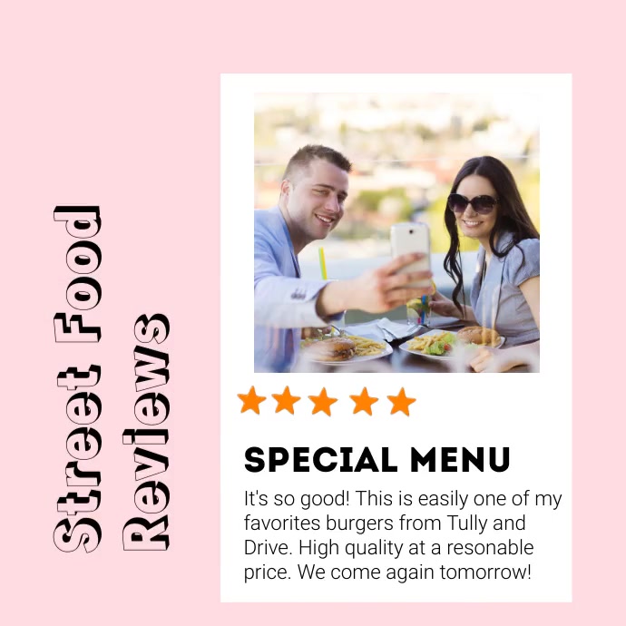 street food reviews video ad Template | PosterMyWall