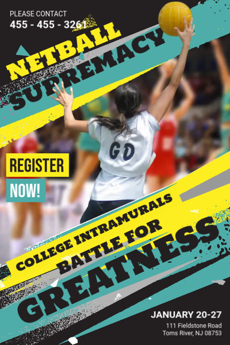 Street Industrial Netball Poster Template | PosterMyWall