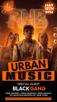 Street Night Party Video Instagram Story template