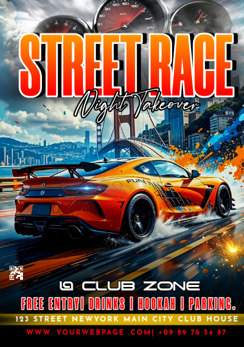 Plantilla de street race nigh posters | PosterMyWall
