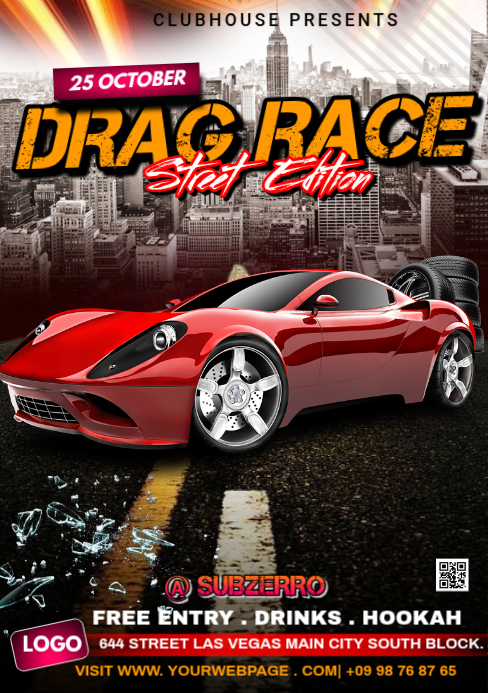street race postera , auto show flyers Template | PosterMyWall