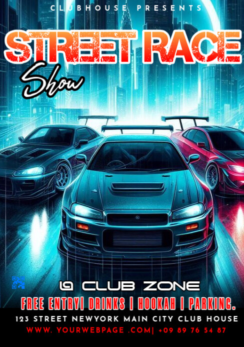street race posters Template | PosterMyWall