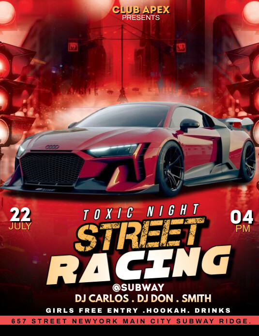 Copy of street racing , cars events flyers | PosterMyWall