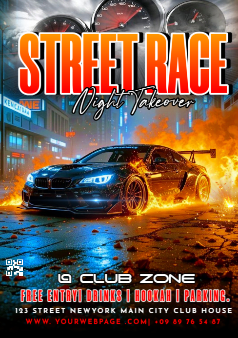 Plantilla de street racing | PosterMyWall