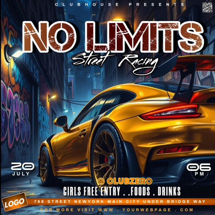 Copy of street racing | PosterMyWall