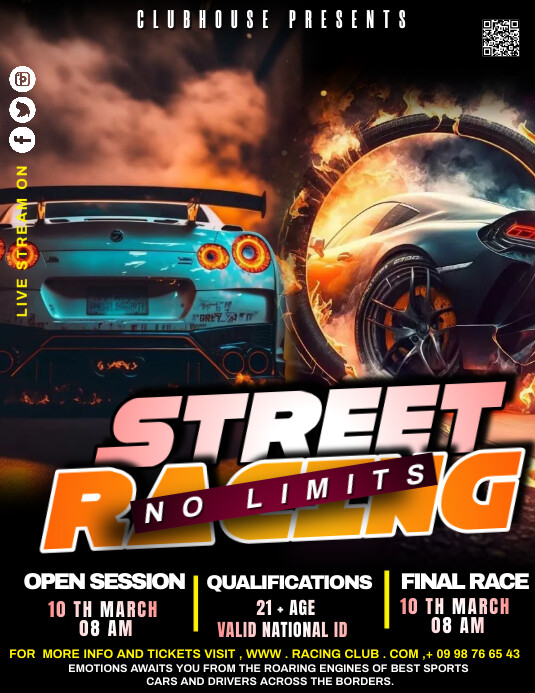 Car Racing Event Poster street racing posters , auto show posters Template | PosterMyWall