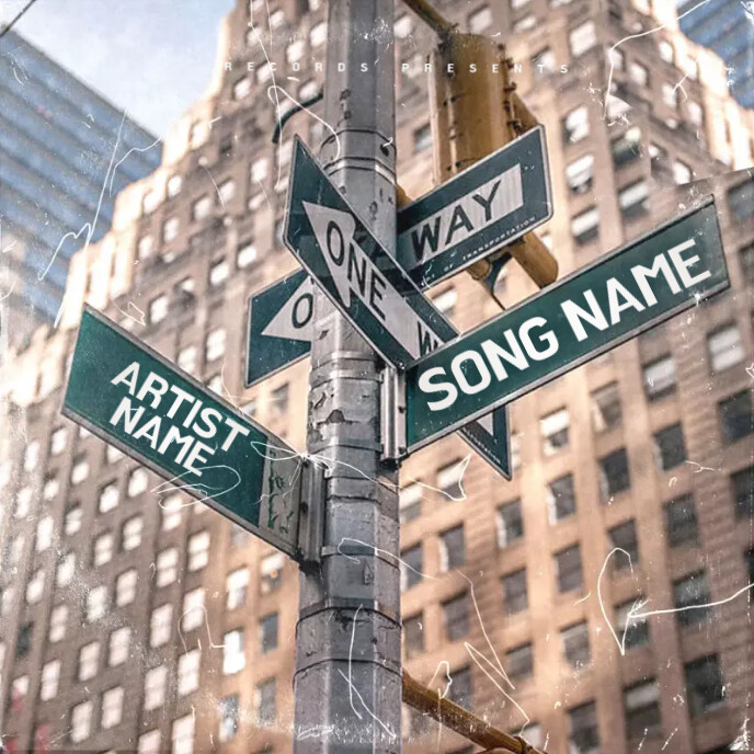 Copy of Street Sign rap mixtape cover art template | PosterMyWall
