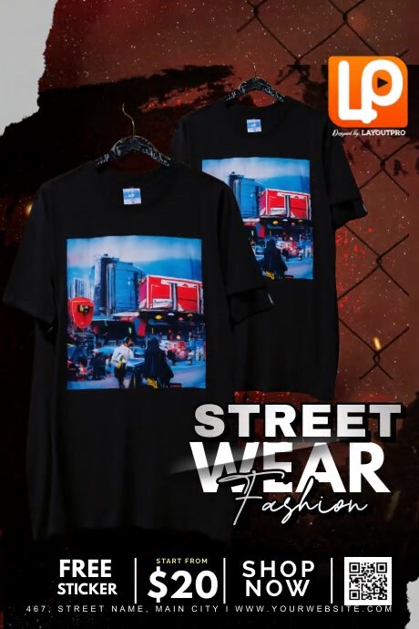 Streetwear Limted Offer Plakat template