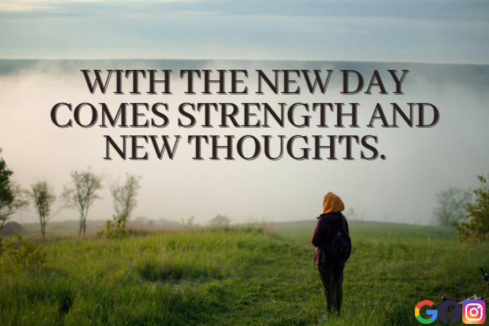STRENGTH AND DAY QUOTE TEMPLATE | PosterMyWall