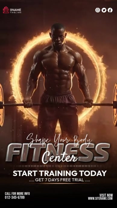 Plantilla de Strength Starts Here – Gym Promotion Design | PosterMyWall
