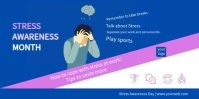 Stress awareness month flyer template