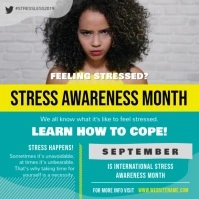 Stress Awareness Month Instagram Video Square (1:1) template