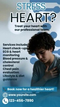 Blauw Heart Health Services Reel Instagram Template