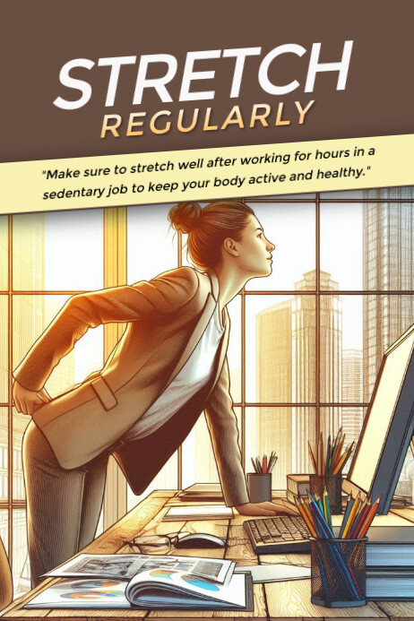 Stretching Poster template